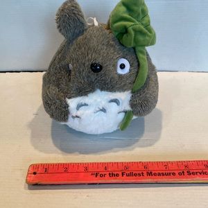 Vintage My Neighbor Totoro Plush Animal with Green Leaf